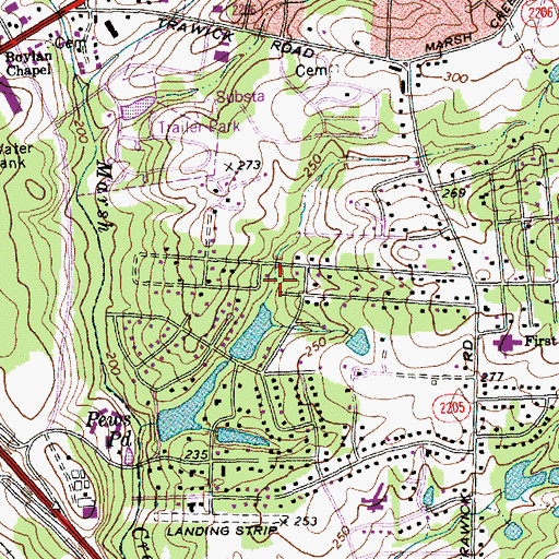 Topographic Map of Skycrest Village, NC