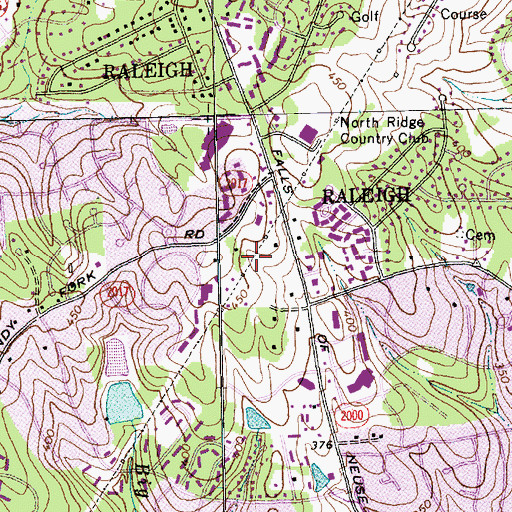 Topographic Map of Wakeview, NC