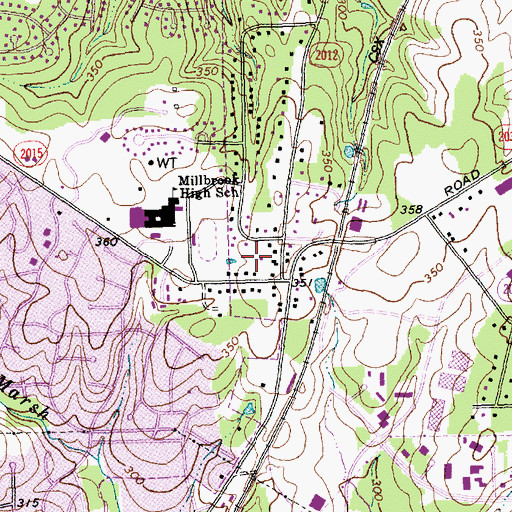 Topographic Map of Litchford Forest, NC