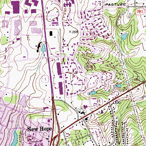 Topographic Map of Hearthstone, NC