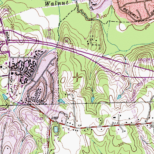Topographic Map of Maplewood Forest, NC
