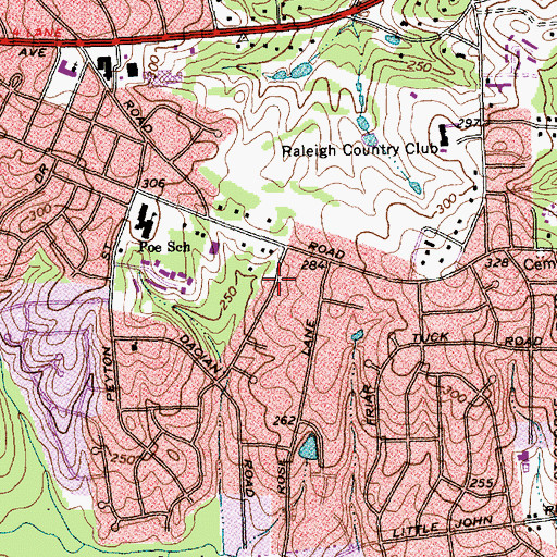 Topographic Map of Eastwood, NC