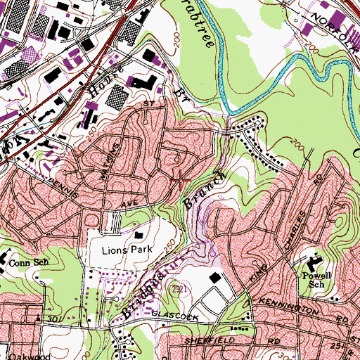 Topographic Map of Lockwood, NC