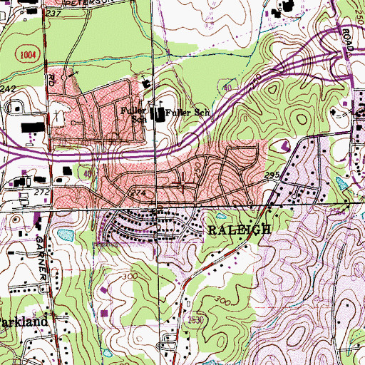 Topographic Map of Biltmore Hills, NC