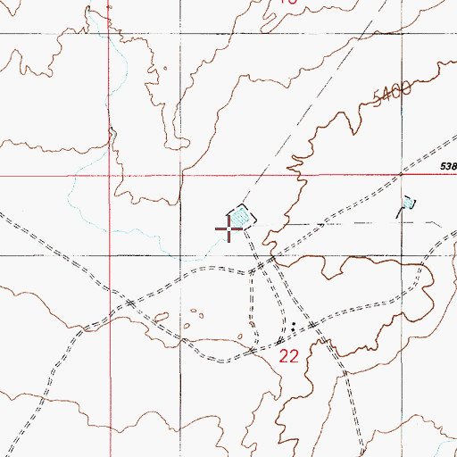 Topographic Map of Red Clay Dam, AZ