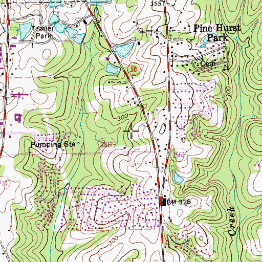 Topographic Map of Malibu Valley, NC