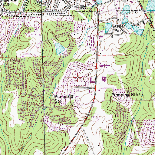 Topographic Map of Heatheridge, NC