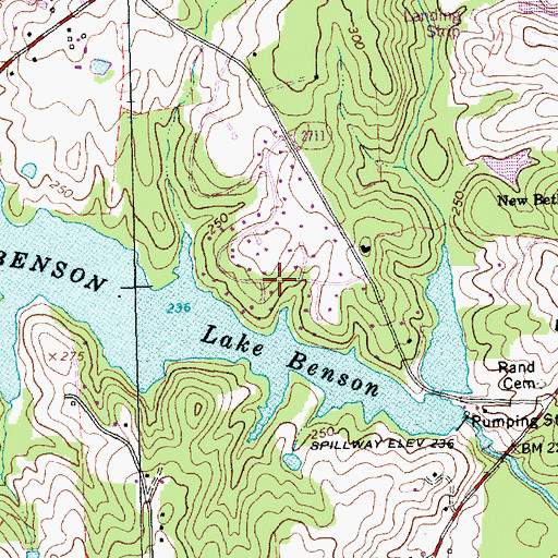Topographic Map of Dunhaven by the Lake, NC