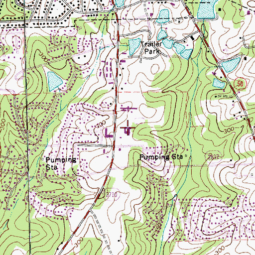 Topographic Map of Aversboro Elementary School, NC