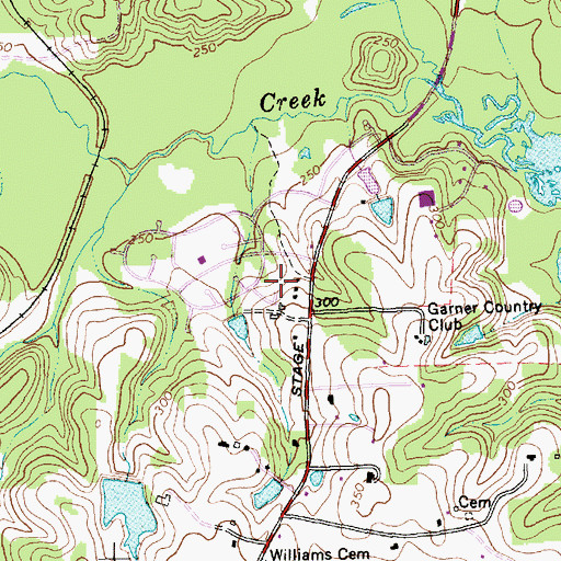 Topographic Map of Green Springs Mobile Park, NC