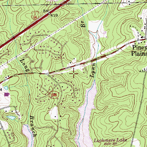 Topographic Map of Summerwinds, NC