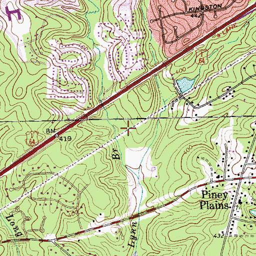 Topographic Map of Wellington Park, NC