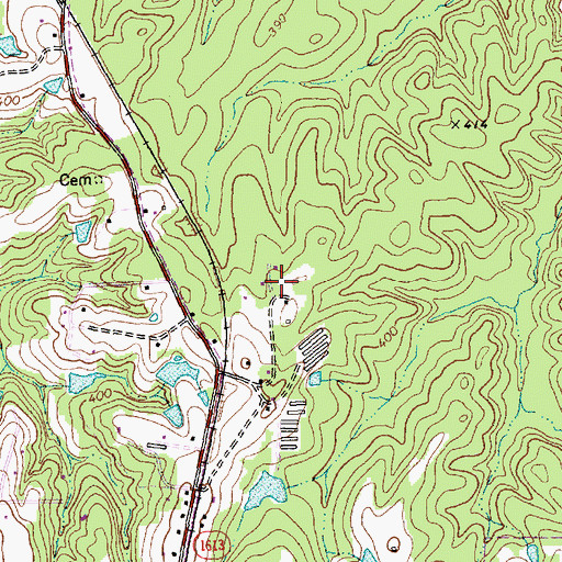 Topographic Map of Parkway, NC