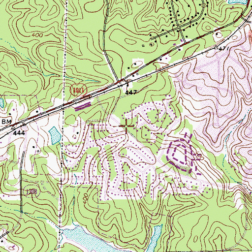 Topographic Map of Kilarney Woods, NC