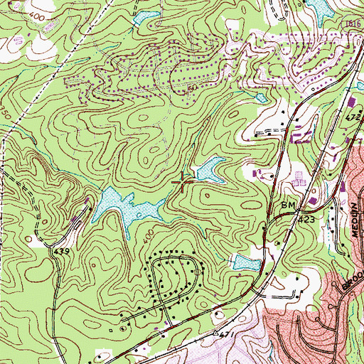 Topographic Map of Oxxford Hunt, NC