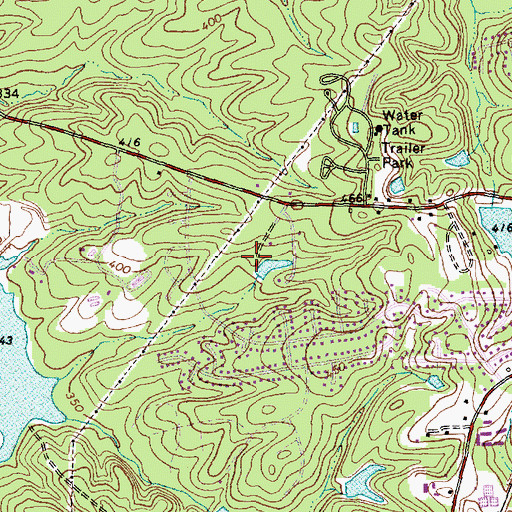 Topographic Map of Trappers Run, NC
