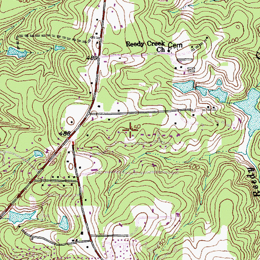 Topographic Map of Dublin Woods, NC