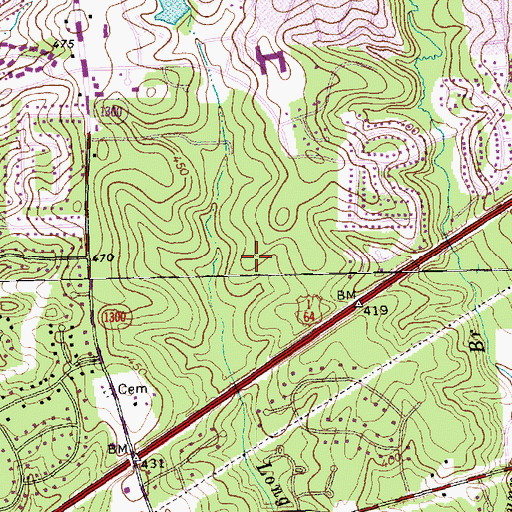 Topographic Map of Wimbledon, NC