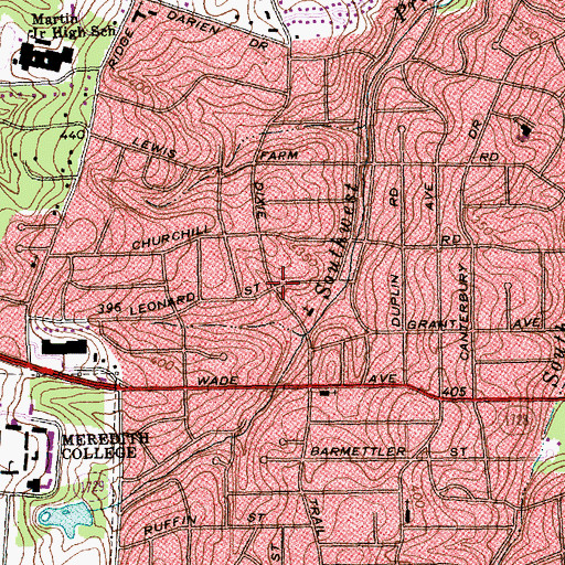 Topographic Map of Little Lake Hill, NC