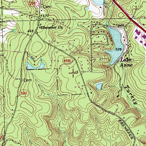 Topographic Map of Candero, NC