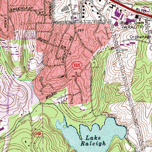 Topographic Map of Isle Forest, NC