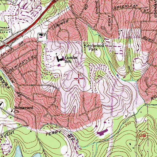 Topographic Map of Hunters Creek West, NC