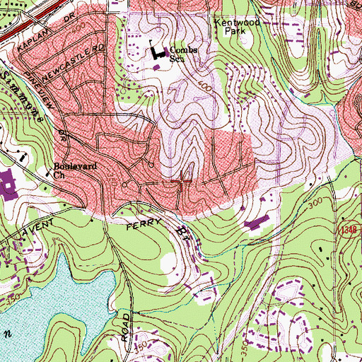 Topographic Map of Wynnewood, NC