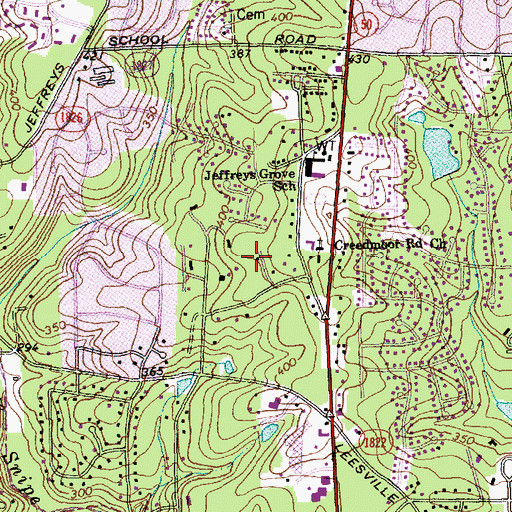 Topographic Map of Brookhaven, NC