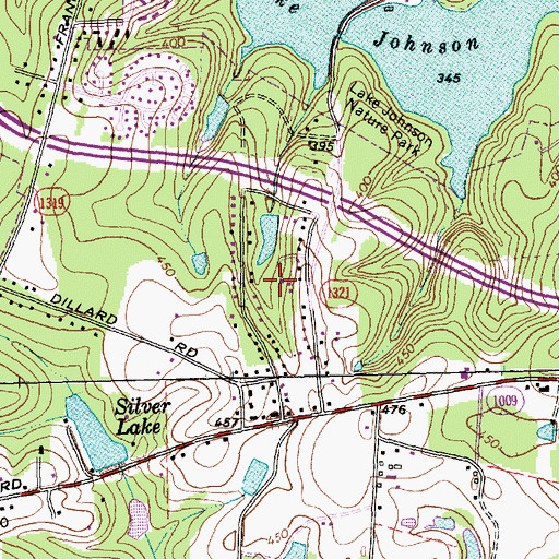 Topographic Map of Lakeside, NC