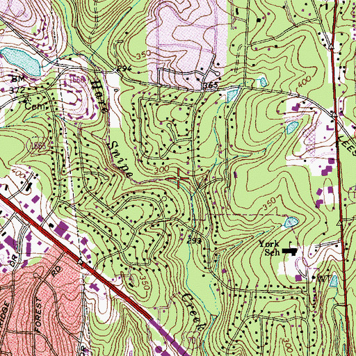 Topographic Map of Deblyn Park, NC
