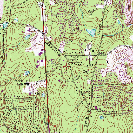 Topographic Map of Country Life Estates, NC
