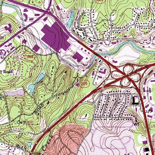 Topographic Map of Markwood, NC