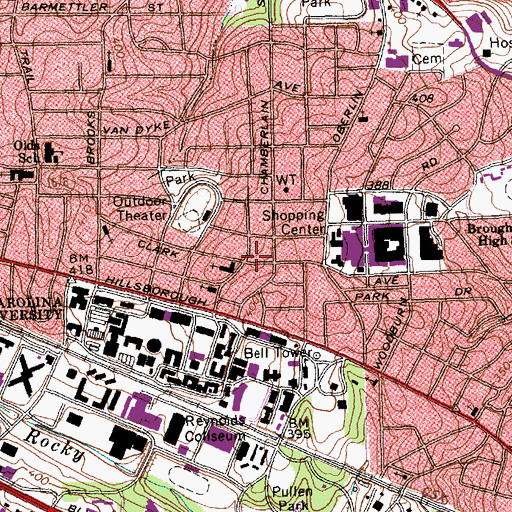 Topographic Map of Fairmont, NC