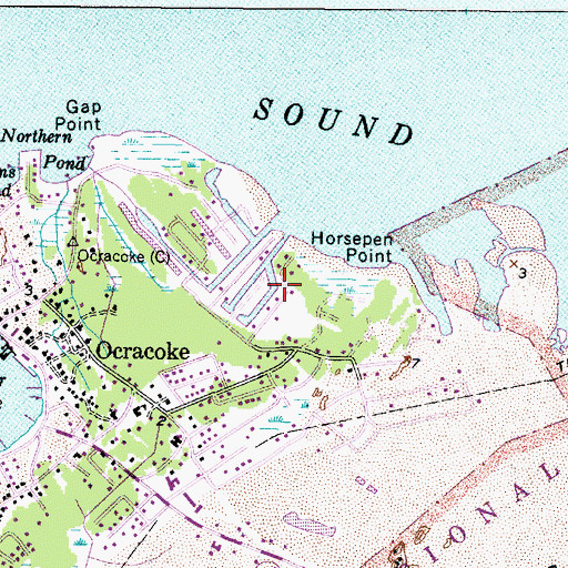 Topographic Map of British Cemetery, NC