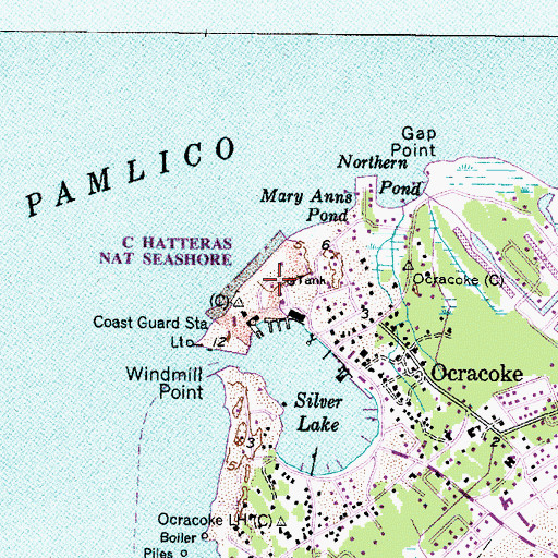 Topographic Map of Ferry Office, NC