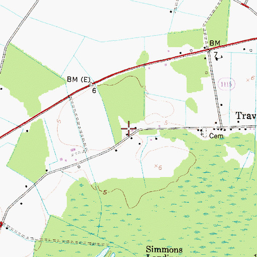 Topographic Map of Chapel Hill Missionary Church, NC