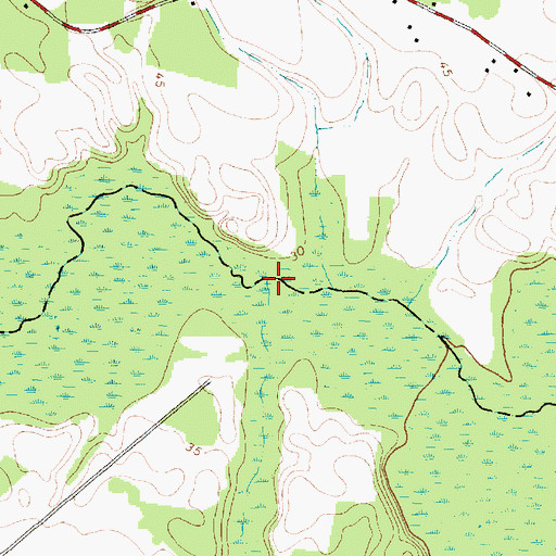 Topographic Map of Fork Branch, NC