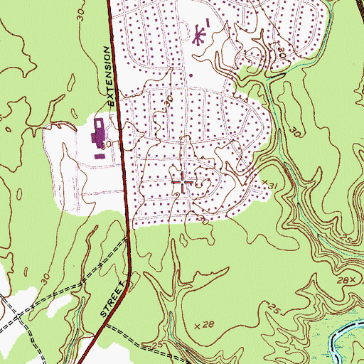 Topographic Map of Watkins Village, NC