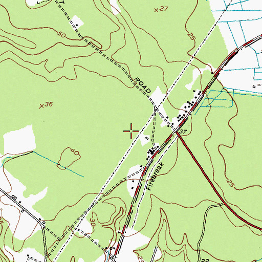 Topographic Map of Paradise Park, NC