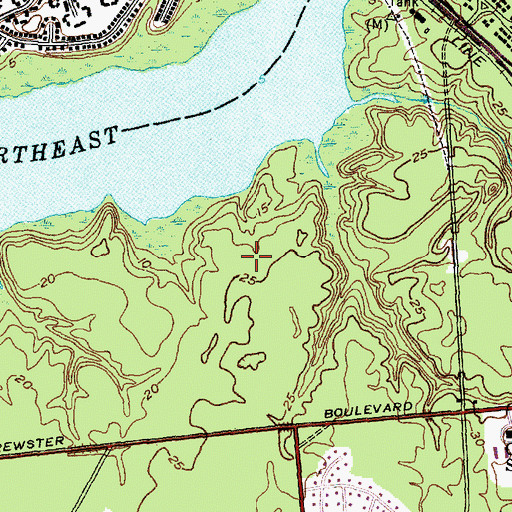 Topographic Map of United States Naval Hospital Camp Lejeune, NC