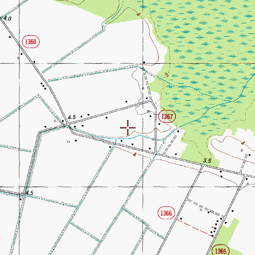 Topographic Map of Tadmore, NC