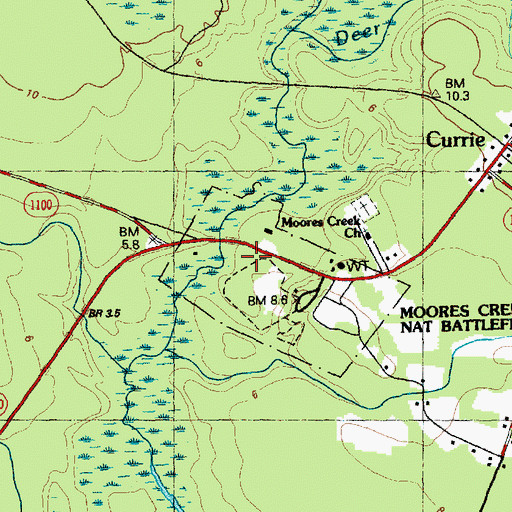 Topographic Map of Stage Road Monument, NC
