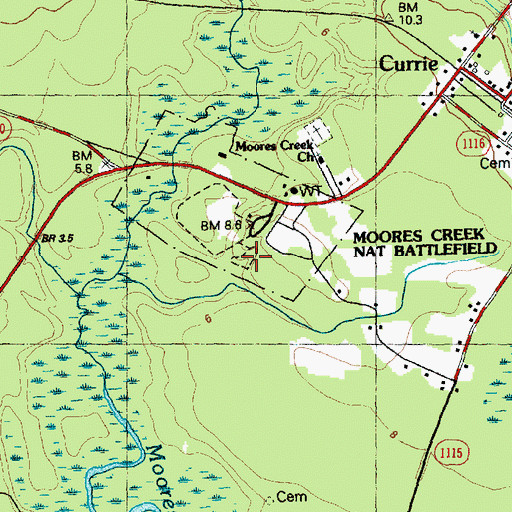 Topographic Map of Tarheel Trail, NC