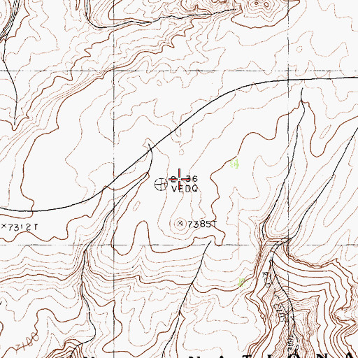 Topographic Map of Red Clay Trail, AZ