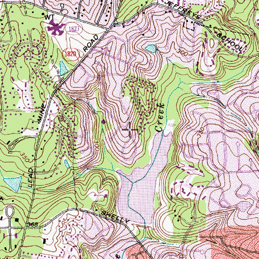 Topographic Map of Brandermill, NC