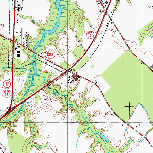 Topographic Map of Wynne Fork Housing Development, NC