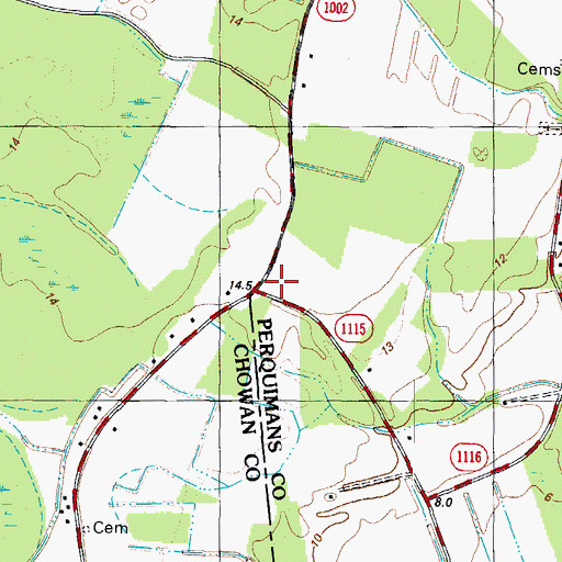 Topographic Map of Dwight (historical), NC