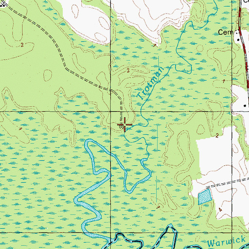 Topographic Map of Hurdle Landing, NC