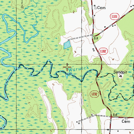 Topographic Map of Oldtown Landing, NC