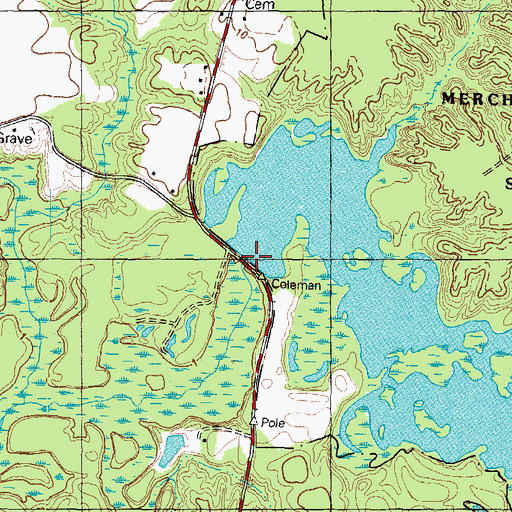 Topographic Map of Merchants Mill (historical), NC